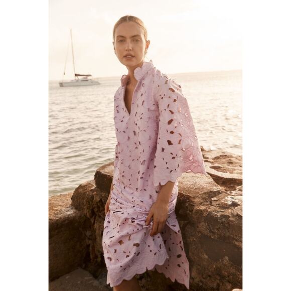 TUCKERNUCK Lilac Floral Lace Clarice Dress Size L NWT Retail $348 Tuckernuck - Picture 8 of 10